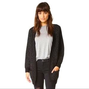 IRO Jasek Camo Long Cardigan Neutral Grey Size 6